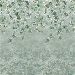 Assam Blossom Sage Floral Green Wallpaper