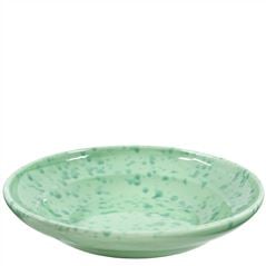 Emerald Splatterware Serving Bowl