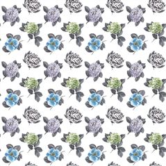 Pavonia 3m Drop Cobalt Floral Blue Wallpaper