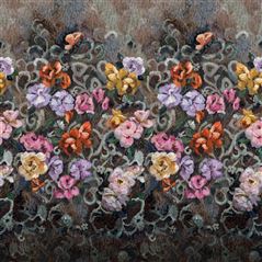 Tapestry Flower Damson Floral Wallpaper