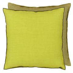 Brera Lino Lime & Moss Plain Cushion