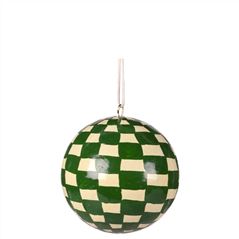 Emerald Check Christmas Decoration