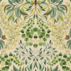 Karakusa Emerald Floral Wallpaper