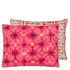 Shibori Fuchsia Cotton Cushion