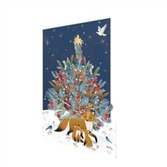 Paw Prints Tree Christmas Cards 