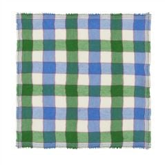 Apple Green Large Checked Scarf