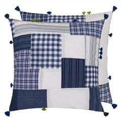 Indigo Patchwork Decorative Pillow