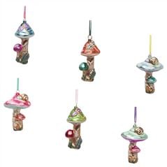 Nathalie Lete Mushroom Christmas Decorations Set Of 4