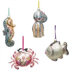 Nathalie Lete Seahorse Christmas Decorations Set Of 4