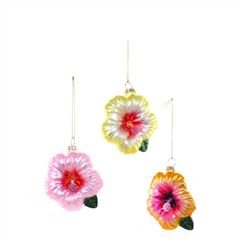 Hibiscus Christmas Decorations Set Of 3 