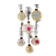 Set of 6 Treasured Heirloom Christmas Ornaments