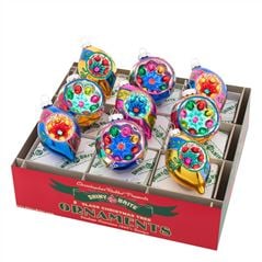 Tulip Reflector Christmas Decorations Set Of 9