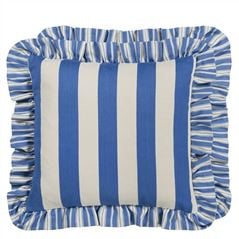 Berkeley Stripe Cobalt Cotton Cushion