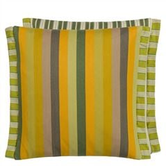 Cork Street Stripe Natural Cotton Decorative Pillow