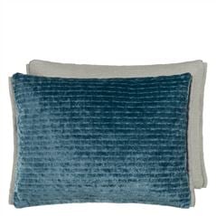 Mazarin Teal Velvet Decorative Pillow