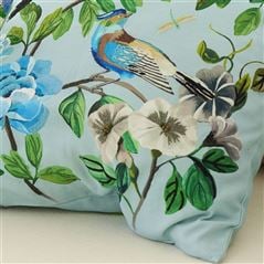 Miraflores Cobalt Embroidered Cushion