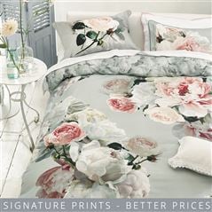 Peonia Grande Zinc Cotton Bed Linen