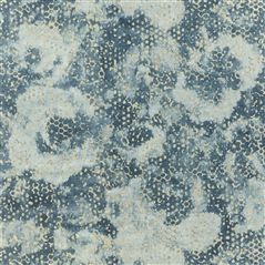 Palasini - Wide Teal Floral Blue Wallpaper