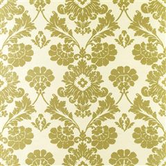 Clandon - Wide Ivory Floral Green Wallpaper