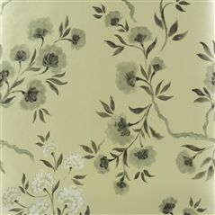 Jacaranda Gold Floral Green Wallpaper