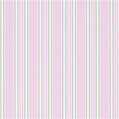 Pinstripe Peony Striped Pink Wallpaper