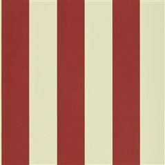 Spalding Stripe Red / Sand Red Wallpaper