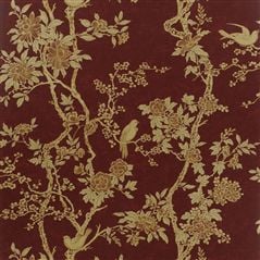 Marlowe Floral Garnet Red Wallpaper