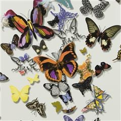 Butterfly Parade Multicolore Yellow Wallpaper