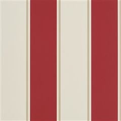 Mapleton Stripe Vermilion Red Wallpaper