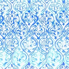 Arabesque - Panel Cobalt Floral Blue Wallpaper