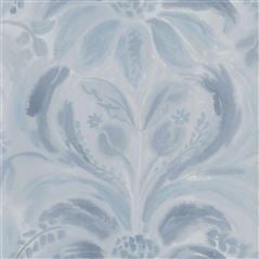 Angelique Damask Indigo Floral Blue Wallpaper