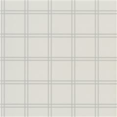 Shipley Windowpane Light Grey Checked Wallpaper