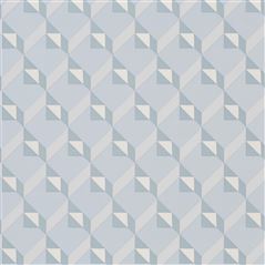 Dufrene Delft Geometric Blue Wallpaper