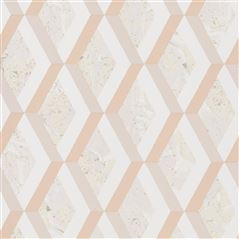 Jourdain Fresco Geometric Pink Wallpaper