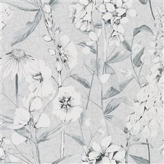 Emilie Platinum Grey Wallpaper