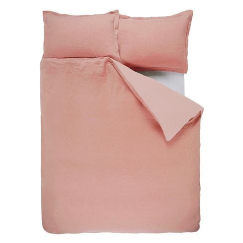 Biella Blossom & Peach Pure Linen Bed Linen