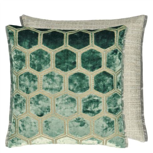 Coussin en velours Manipur Jade 