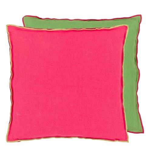 Brera Lino Cerise & Grass Kissen