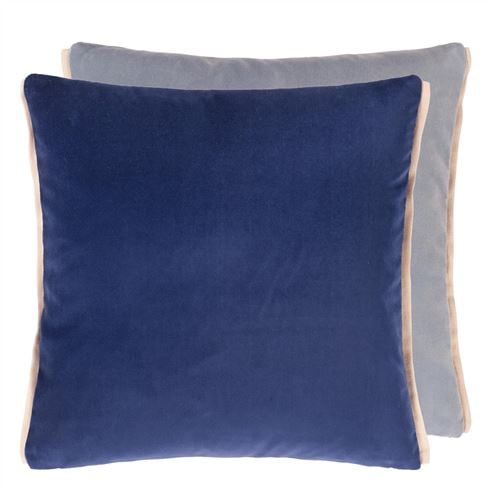 Varese Indigo & Smoke Velvet Cushion