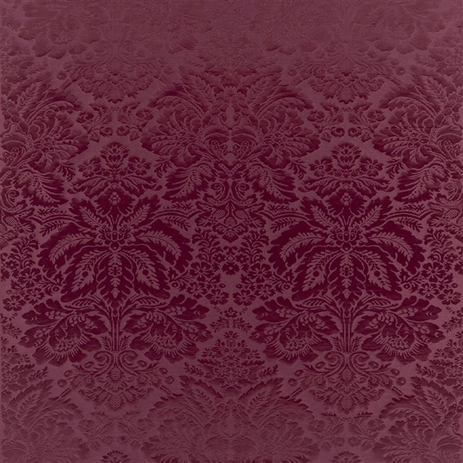 Tarleton Damask Burgundy Fabric | Ralph Lauren
