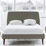 Cosmo Bed - Self Buttons - Superking - Walnut Leg - Rothesay Pumice