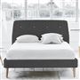 Cosmo Bed - White Buttons - Single - Beech Leg - Rothesay Smoke