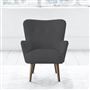 Florence Chair - Self Buttonss - Walnut Leg - Rothesay Smoke