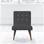 Eva Chair - White Buttonss - Walnut Leg - Rothesay Smoke