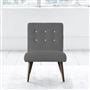 Eva Chair - White Buttonss - Walnut Leg - Rothesay Zinc