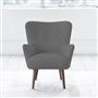 Florence Chair - Self Buttonss - Walnut Leg - Rothesay Zinc