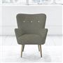 Florence Chair - White Buttonss - Beech Leg - Zaragoza Driftwood
