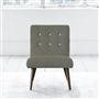 Eva Chair - White Buttonss - Walnut Leg - Zaragoza Driftwood