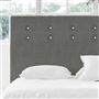 Polka Alto Double Headboard - White Buttons - Brera Lino Granite