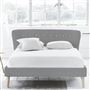 Wave Bed - White Buttons - Superking - Beech Leg - Cassia Zinc